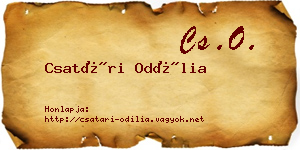Csatári Odília névjegykártya